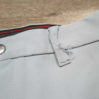 Euro Seat Breeches *gc, discolored seat & legs, dry & peeling stickies, unstitched belt loops, rubbed & thin seat seams
