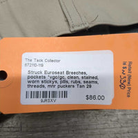 Euroseat Breeches, pockets *vgc/gc, clean, stained, worn/faded stickys, pills, rubs, seams, threads, mnr puckers
