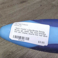 "Soft Touch" Long Bristle Dandy Brush *gc, clean, hair, bent bristles, mnr dirt, stains, scuffs mnr hair
