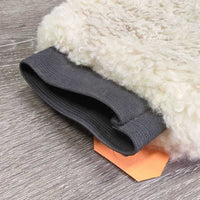 Sheepskin Grooming Mitt *vgc/gc, clumpy, dingy, residue, mnr hair, dirt
