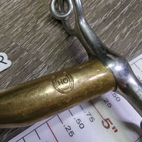 SS Low Port Mullen Mouth Weymouth Bit, chain, rubber chin strap *xc/vgc, clean, mnr residue, stains & scratches
