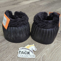 Rubber Ribbed Bell Boots, fleece tops *vgc/xc, clean, mnr stains & peeled edges
