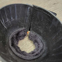 Rubber Ribbed Bell Boots, fleece tops *vgc/xc, clean, mnr stains & peeled edges
