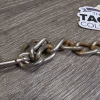 B2B-129 Twisted Wire Sweet Iron Bit, dog bone, chain, guards *gc, clean, rust, scratches
