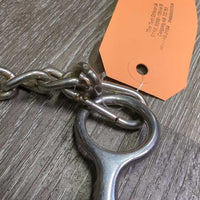 B2B-129 Twisted Wire Sweet Iron Bit, dog bone, chain, guards *gc, clean, rust, scratches
