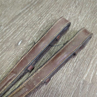 FS Leather & Rubber Reins *gc, rubs, faded, scrapes, dirty, cut end
