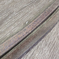 FS Leather & Rubber Reins *gc, rubs, faded, scrapes, dirty, cut end
