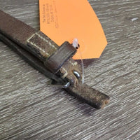 FS Leather & Rubber Reins *gc, rubs, faded, scrapes, dirty, cut end
