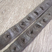 Soft Nylon Lined Stirrup Leathers *gc, rubs, thins spots, torn back holes, creases, dents, mnr torn edge
