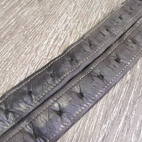 Soft Nylon Lined Stirrup Leathers *gc, rubs, thins spots, torn back holes, creases, dents, mnr torn edge
