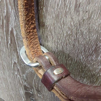 Professional's Choice ? Wide Stamped Leather Tie Down Noseband, Weaver Leather Tie Down Strap *gc, dirty, rubs, scrapes, xholes

