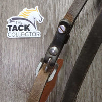 Professional's Choice ? Wide Stamped Leather Tie Down Noseband, Weaver Leather Tie Down Strap *gc, dirty, rubs, scrapes, xholes
