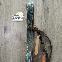 Professional's Choice ? Wide Stamped Leather Tie Down Noseband, Weaver Leather Tie Down Strap *gc, dirty, rubs, scrapes, xholes
