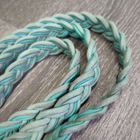 Thick Braided Nylon Rope Barrel - Roper Loop Reins, snaps *gc, stains, rubs, dirty
