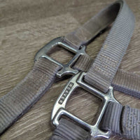 Thick Nylon Halter, snap, adj *gc, dirty, stained, rubs, snags, mnr faded
