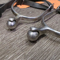 Roller Ball Surs, Rubber Spur Straps *gc, bent, clean, film, residue, gunk, scuffs
