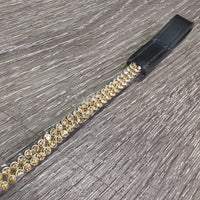 Fine - v.Narrow Bling Browband, x2 bling rows *like new/xc

