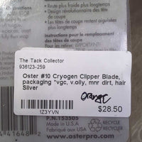 #10 Cryogen Clipper Blade, packaging *vgc, v.oily, mnr dirt, hair
