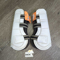 Front & Hind Open Memory Foam Boots, liners, velcro *gc, older, clean, stained, hairy, scuffs, residue
