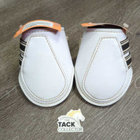 Front & Hind Open Memory Foam Boots, liners, velcro *gc, older, clean, stained, hairy, scuffs, residue
