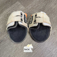 Front & Hind Open Memory Foam Boots, liners, velcro *gc, older, clean, stained, hairy, scuffs, residue
