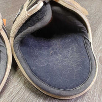 Front & Hind Open Memory Foam Boots, liners, velcro *gc, older, clean, stained, hairy, scuffs, residue
