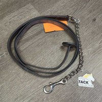 Leather Lead Shank, 15" Nose Chain, round leather stopper end *xx/like new, mnr film
