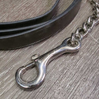 Leather Lead Shank, 15" Nose Chain, round leather stopper end *xx/like new, mnr film
