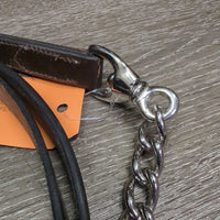 Leather Lead Shank, 15" Nose Chain, round leather stopper end *xx/like new, mnr film
