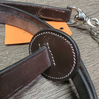 Leather Lead Shank, 15" Nose Chain, round leather stopper end *xx/like new, mnr film
