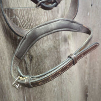 Rsd/Padded Monocrown Bridle, Anatomical Drop Noseband, Braided Reins, tag *new
