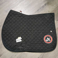 Quilt Jumper Saddle Pad *gc, clean, hairy, edge rubs & fading, residue
