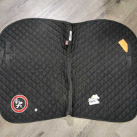 Quilt Jumper Saddle Pad *gc, clean, hairy, edge rubs & fading, residue
