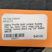 Quilt Jumper Saddle Pad *gc, clean, hairy, edge rubs & fading, residue
