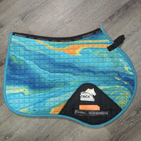 Satin Quilt Jumper Pad, mesh spine *vgc, clean, hairy, mnr snags, rubs, pills, threads, stains
