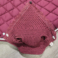 Quilt Jumper Pad, Bonnet, bling *gc, missing bling, mnr hair, dirt, threads, puckers, pills, curled edges, faded, cut els
