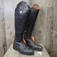Field Boots, 2x black forms *fair, R-Zip: NO Tab & Back*, holes, rubs, dirty, scuffs, scratches, stretched
