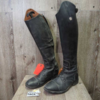 Field Boots, 2x black forms *fair, R-Zip: NO Tab & Back*, holes, rubs, dirty, scuffs, scratches, stretched

