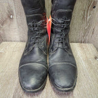 Field Boots, 2x black forms *fair, R-Zip: NO Tab & Back*, holes, rubs, dirty, scuffs, scratches, stretched
