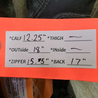 Field Boots, 2x black forms *fair, R-Zip: NO Tab & Back*, holes, rubs, dirty, scuffs, scratches, stretched
