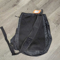 Light Nylon Sling Backback, Drawstring Top "Get Over It" *gc, clean, snags & pills
