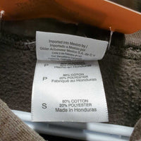 V.Thick Sweatshirt Hoodie "Ride On" *gc, faded, rubs, v.puckered embroidery, mnr frayed cuffs, No string
