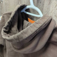 V.Thick Sweatshirt Hoodie "Ride On" *gc, faded, rubs, v.puckered embroidery, mnr frayed cuffs, No string
