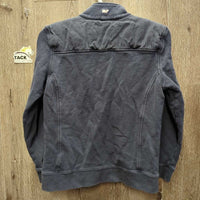 Sweatshirt "WEC", 1/4 Zip up *gc/fair, faded, rubs, hairy, stiff?shrunk back shoulders
