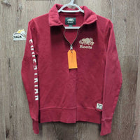 Hvy Sweatshirt, 1/4 Zip Up *gc, faded, rubs, pills
