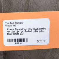 Hvy Sweatshirt, 1/4 Zip Up *gc, faded, rubs, pills
