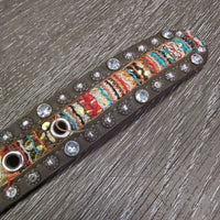 Western Belt, Tooled Buckle *gc, mnr snags, threads & pulled threads, missing bling
