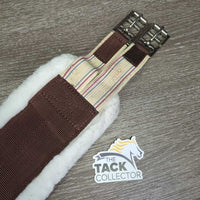Fleece & Nylon Girth, 2x els *vgc, clean, rubs, mnr hair, clumpy, els: stained, puckered
