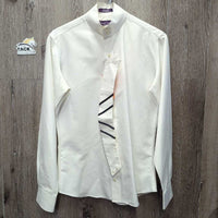 LS Show Shirt, 1x collar *gc, dingy
