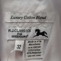 LS Cotton Show Shirt *vgc, clean, stains, mnr hair
